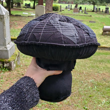 Load image into Gallery viewer, Black Scrappy Spiderweb Plushroom fantasy