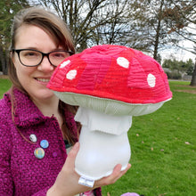 Load image into Gallery viewer, Red Scrappy Amanita Plushroom