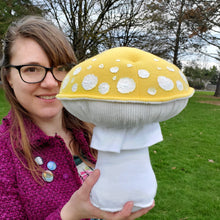 Load image into Gallery viewer, Yellow Amanita Plushroom scientific