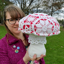 Load image into Gallery viewer, Doily Lace Amanita Plushroom fantasy
