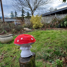 Load image into Gallery viewer, Red Scrappy Amanita Plushroom