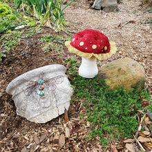 Load image into Gallery viewer, Red and Gold Amanita Plushroom fantasy