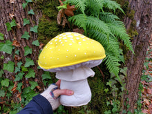 Load image into Gallery viewer, Yellow Amanita Plushroom scientific