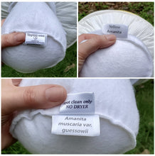 Load image into Gallery viewer, Yellow Amanita Plushroom scientific